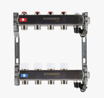 Коллекторный блок  4 слив в/ом нерж. ROMMER