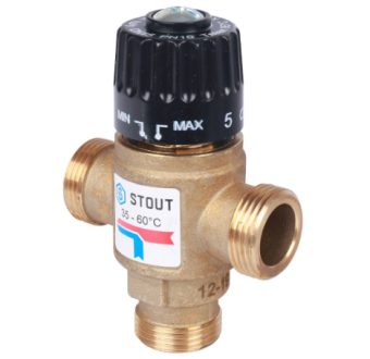Клапан термостатический смесит.    3/4 НР 30-65°С Kvs 1,6 STOUT SVM-0120-166020