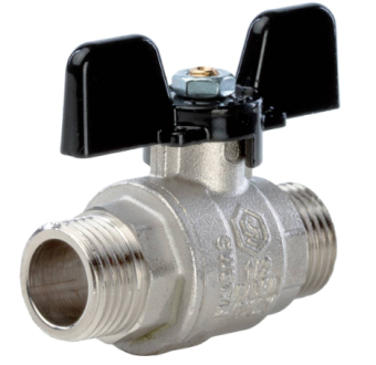 SVB-0006-000015 STOUT Кран шаровой полнопроходной, НР/НР, ручка бабочка 1/2