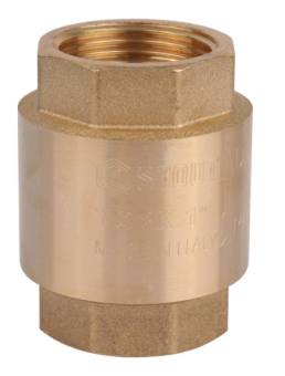  STOUT 1  Клапан обратный пружинный муфтовый с пластиковым седлом