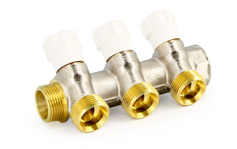 Коллектор с кранами 3/4"-3/4 с 4-мя вых. вентиль евроконус UNI-FITT