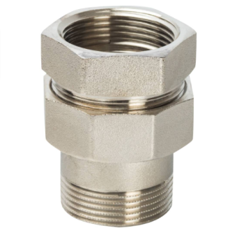  STOUT Американка прямая  ВН никелированное, уплотнение под гайкой o-ring кольцо 1 1/2 (2700I2N14140