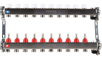 Коллекторный блок 10 РМ сливом в/ом нерж. ROMMER