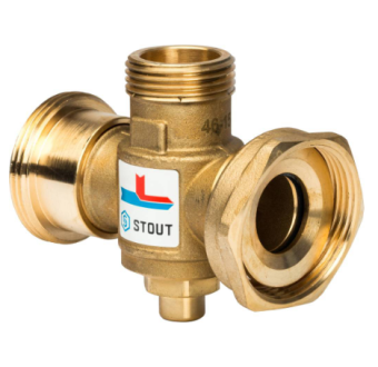 Клапан термостатический смесит.  11/2 НР-1 1/2ВР-1 НР 70°С Kvs 3,2 STOUT SVM-0050-327008