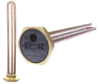 Тэн 1,2 кВт 182232,D42мм,М6 под анод,медь,стерж.термостат,RDT Thermowatt Италия