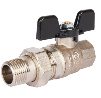 SVB-0007-000015 STOUT Кран шаровой полнопроходной с американкой, ВР/НР, ручка бабочка 1/2