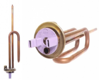 Тэн 2,0 кВт 10026R,D48мм,М5 под анод ,медь,стерж.термостат,RCA,RECO Италия