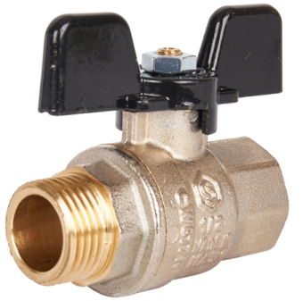 SVB-0004-000015 STOUT Кран шаровой полнопроходной, ВР/НР, ручка бабочка 1/2