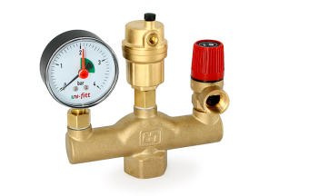 Группа безопасности для котла Ш-образная 1" Латунь Uni-Fitt (3 бара) 252G4530