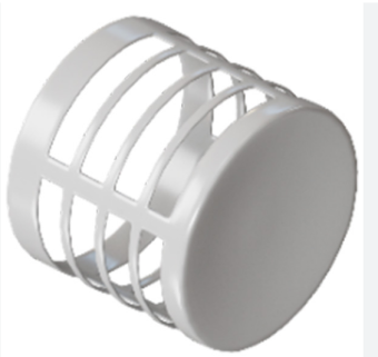Наконечник дымохода 100 пластик бел.Т-003