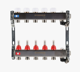 Коллекторный блок  5 РМ сливом в/ом нерж. ROMMER