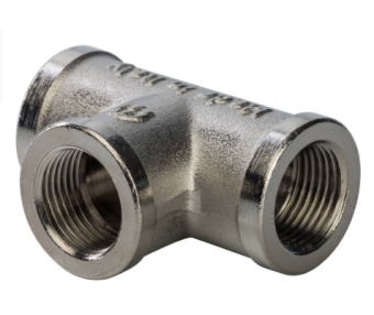  STOUT Тройник ВВ никелированный 3/8 (270014N030303B)