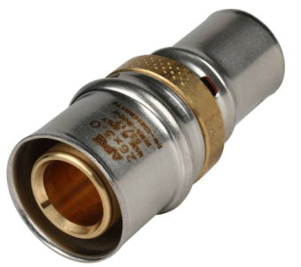  STOUT Муфта соединительная переходная 26х20 для металлопластиковых труб прессовой