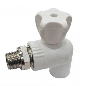 Кран шар 20*1/2 НР ПП угловой (американка) Frap 27638