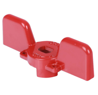 SVB-BUT-1234-02 STOUT Ручка-бабочка для шарового крана STOUT 1/2 -3/4  (Красная)