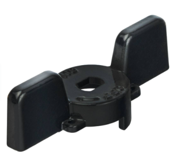 SVB-BUT-1114 STOUT Ручка-бабочка для шарового крана STOUT 1 - 1 1/4  (Чёрная)