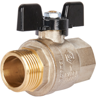 SVB-0004-000025 STOUT Кран шаровой полнопроходной, ВР/НР, ручка бабочка 1