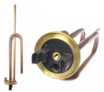 Тэн 1,5 кВт 66461,D48мм,М6 под анод,медь,стерж.термостат,RCF