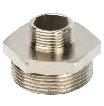  STOUT Ниппель НН переходной никелированный 1 1/2X3/4 (260003N140500B)
