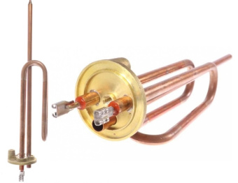 Тэн 2,0 кВт 30026,D48мм,М5 под анод ,медь,стерж.термостат,RCA