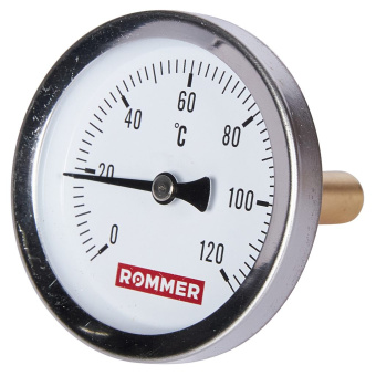 Термометр биметал. с погр. гильзой 63/50 120гр, ROMMER RIM-0001-635015