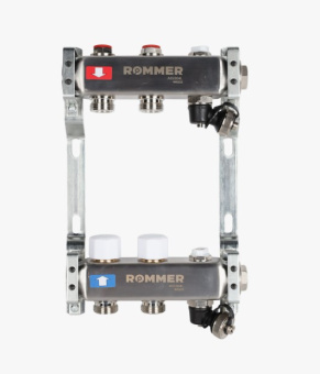 Коллекторный блок  2 слив в/ом нерж. ROMMER