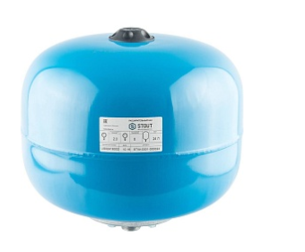STW-0001-000024 STOUT Расширительный бак, гидроаккумулятор 24 л. вертикальный (цвет синий)