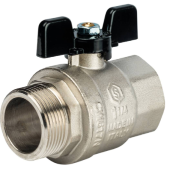 SVB-0004-000032 STOUT Кран шаровой полнопроходной, ВР/НР, ручка бабочка 1 1/4