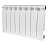 Радиатор бимет. 8 с 350/80 STOUT ALPHA (1000 Вт,Гарантия 10 лет,Россия,бок.подкл,белый RAL 9016)