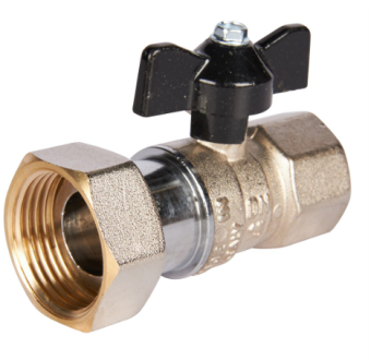 SVB-0009-002025 STOUT Кран шаровой с накидной гайкой, ВР/накидная гайка, ручка бабочка 3/4x1