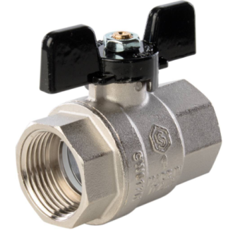 SVB-0002-000025 STOUT Кран шаровой полнопроходной, ВР/ВР, ручка бабочка 1