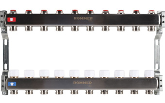 Коллекторный блок 10 нерж. ROMMER