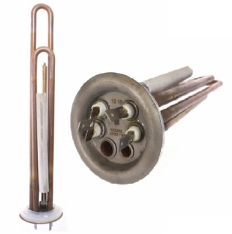 Тэн 2,0 кВт (0,7+1,3) 10092(комплект),D64мм,М4 под анод,медь,под разъем,RF,Thermowatt Италия