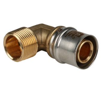  STOUT Угольник-переходник с наружной резьбой 3/4 х26 для металлопластиковых труб прессовой