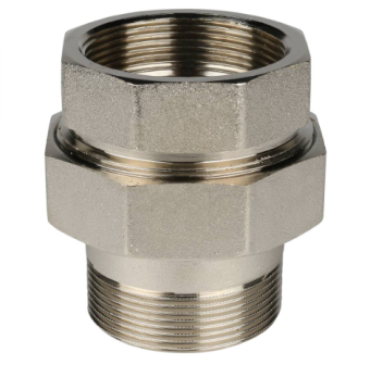  STOUT Американка прямая  ВН никелированное, уплотнение под гайкой o-ring кольцо 2 (2700I2N202000B)