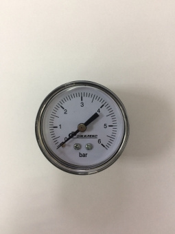 Манометр  6 бар аксиальный D 50мм 1/4 Джилекс 9003/2060 МDА 50/6 - 1/4"