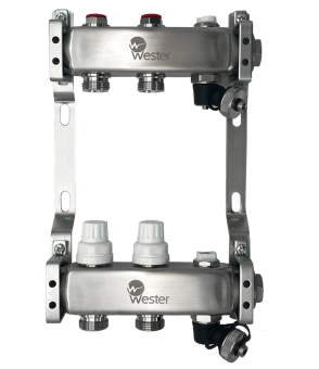 Коллекторный блок  2 слив в/ом нерж. Wester MUVS