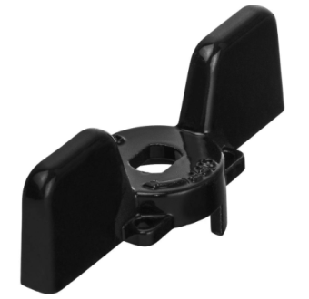 *SVB-BUT-1234 STOUT Ручка-бабочка для шарового крана STOUT 1/2 -3/4  (Чёрная)