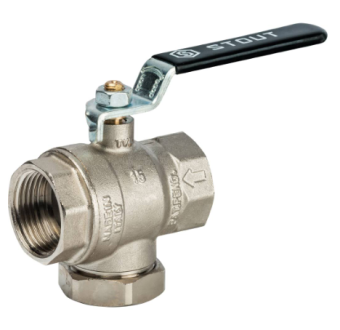 SVF 0001 000025 STOUT Кран шаровой с фильтром 1