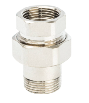  STOUT Американка прямая ВН никелированное, уплотнение под гайкой o-ring кольцо 3/4 (2700I2N050500B)