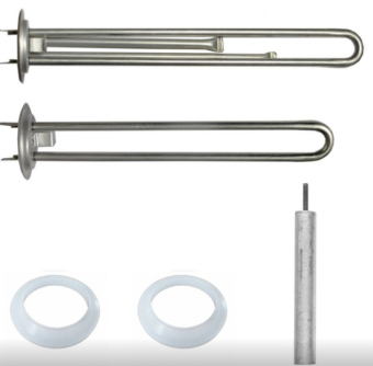 Тэн 2,0 кВт (0,7+1,3) 20467 (комплект) D64мм,М4 под анод, нерж.,под разъем, RF THERMEX