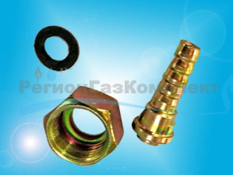 Штуцер 1/2-9мм с накид.гайкой (М22 левая рез.) 01052396