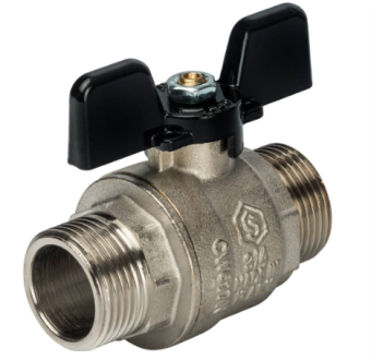 SVB-0006-000020 STOUT Кран шаровой полнопроходной, НР/НР, ручка бабочка 3/4