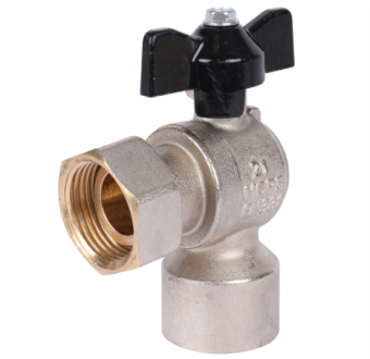 SVB-1010-000020 STOUT Кран шаровой с накидной гайкой угловой, ВР/накидная гайка, ручка бабочка 3/4x3