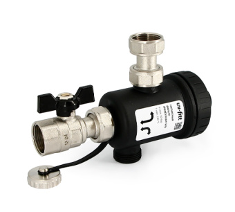 Сепаратор шлама резьб. 3/4 с магнитом с чер.колбой пластик UNI-FITT 