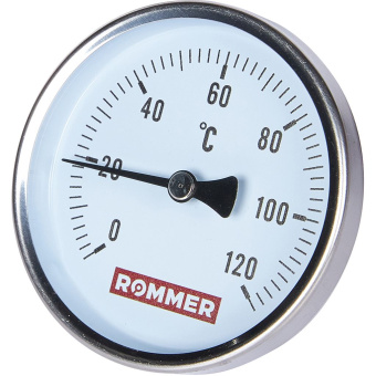 Термометр биметал. с погр. гильзой 80/50 120гр., ROMMER RIM-0001-805015