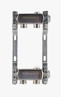 RMS-4401-000002 ROMMER Коллектор из нержавеющей стали для радиаторной разводки 2 вых.