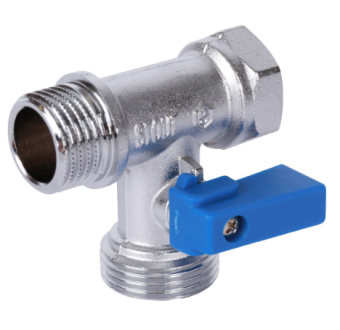 SVB-0124-123412 STOUT Кран шаровой проходной для стиральных и посудомоечных машин 1/2  х 3/4  х 1/2