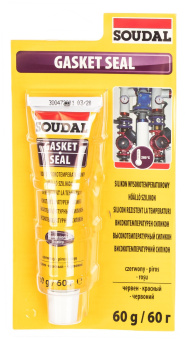 Герметик силиконовый высокотемпературный до 285 гр."Гаскетсил" 60гр. красный 02110786