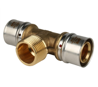  STOUT Тройник-переходник с наружной резьбой 32х1 х32 для металлопластиковых труб прессовой